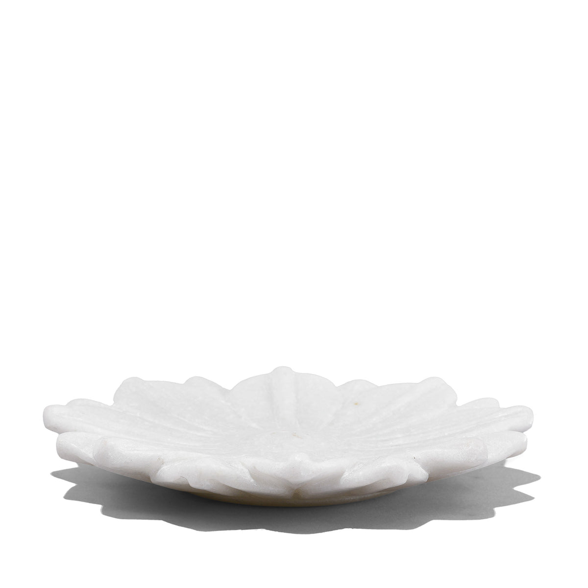 Mughal Style Lotus Hand Carved Marble Dish | Indigo Antiques