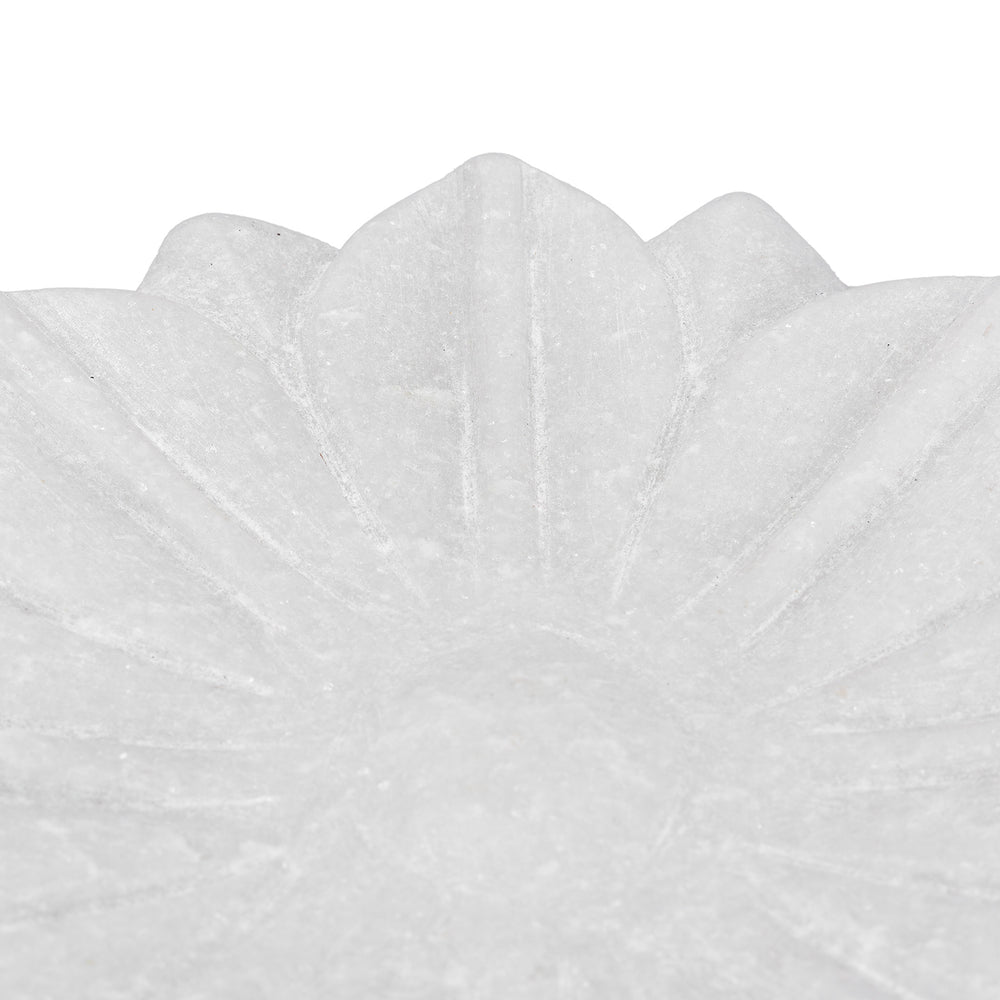 Mughal Style Lotus Hand Carved Marble Dish | Indigo Antiques