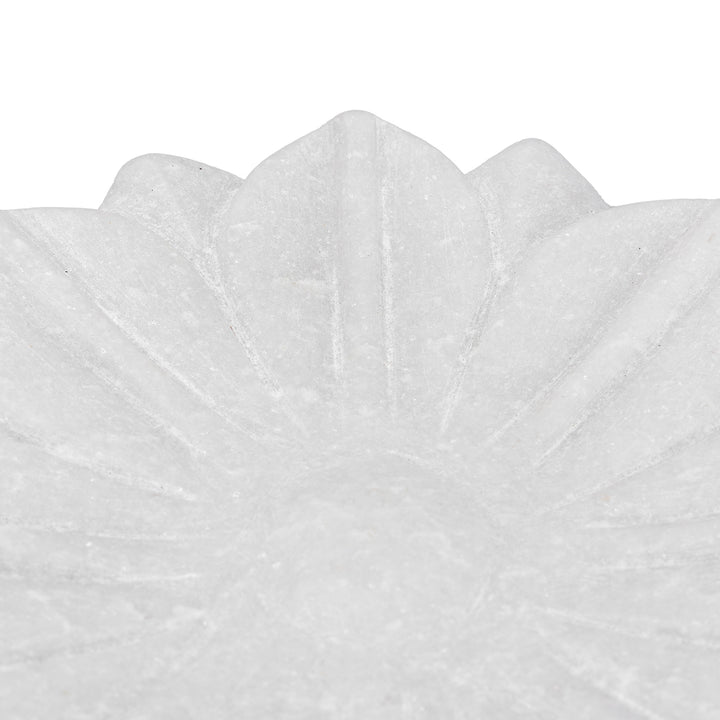 Mughal Style Lotus Hand Carved Marble Dish | Indigo Antiques