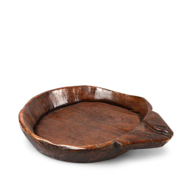Old Teakwood Parath Bowl from Rajasthan - 19thC