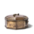 Indian Octagonal Brass Betel Nut Box - Circa 1920