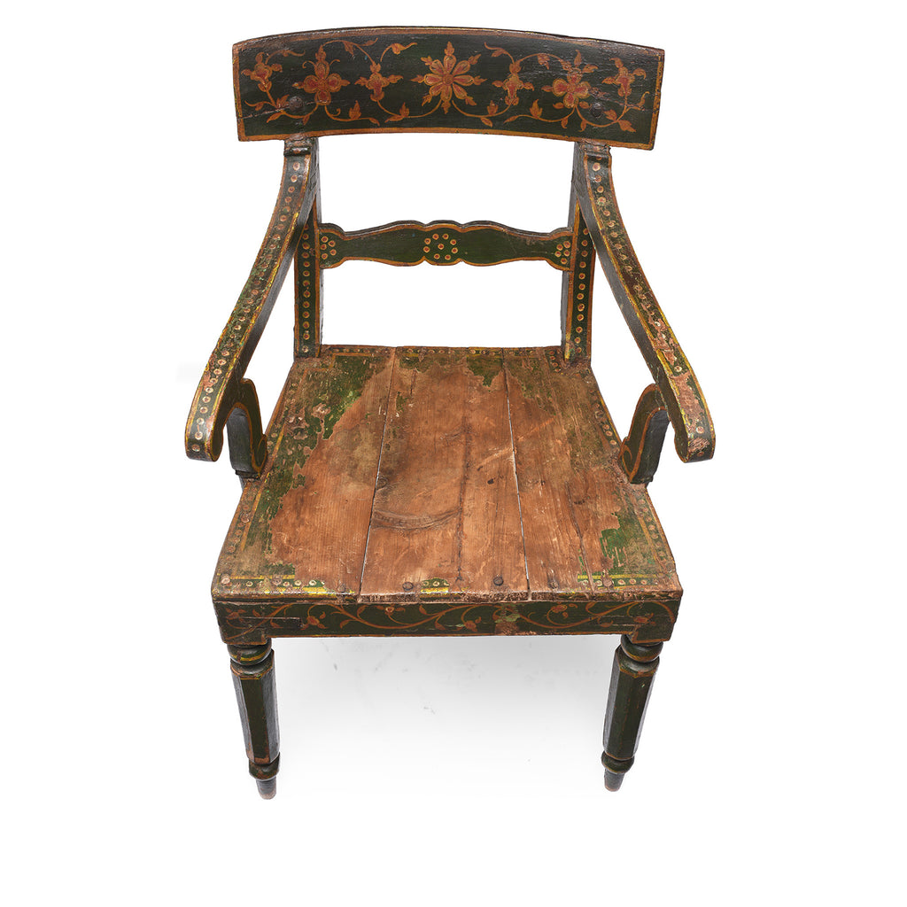 Polychrome Indian Chair From Bikaner - 19th Century