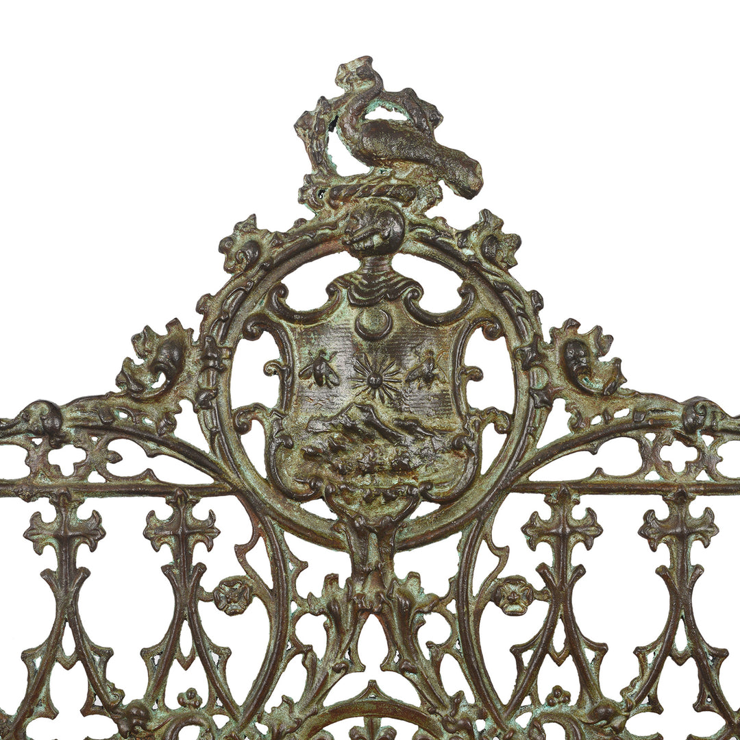 Gothic Cast Iron Garden Bench - Coalbrookdale Style | Indigo Antiques