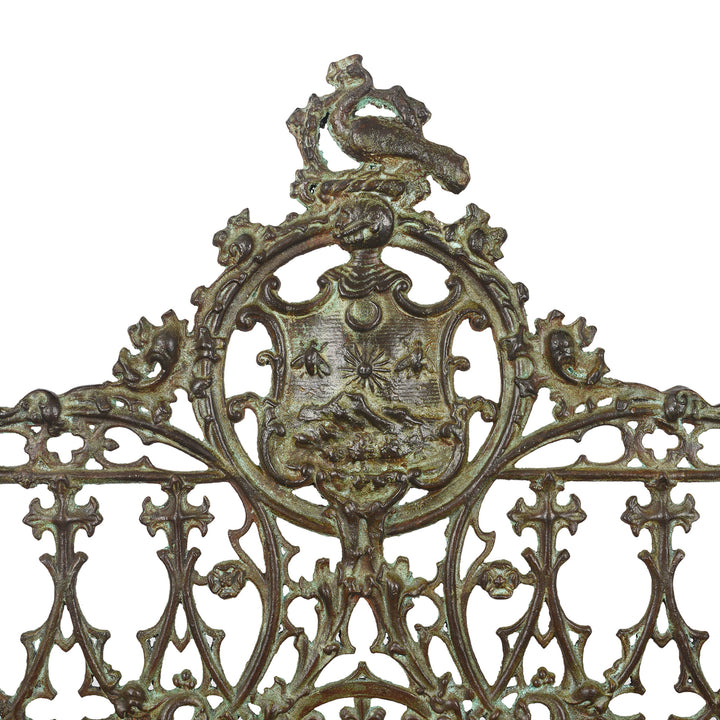 Gothic Cast Iron Garden Bench - Coalbrookdale Style | Indigo Antiques