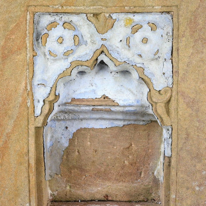 Carving Detail From Antique Stone Lamp Niche From Jodhpur | Indigo Antiques