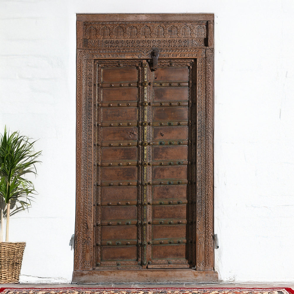 Antique Indian Window Shutter From Shekhawati - 19thC