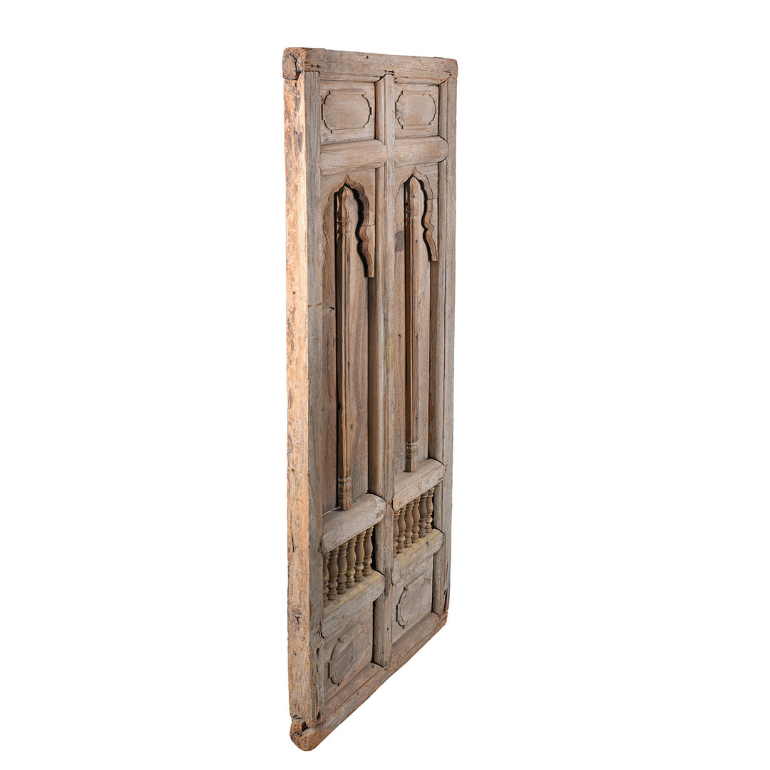 Antique Carved Teak Window Shutter From Hyderabad | Indigo Antiques