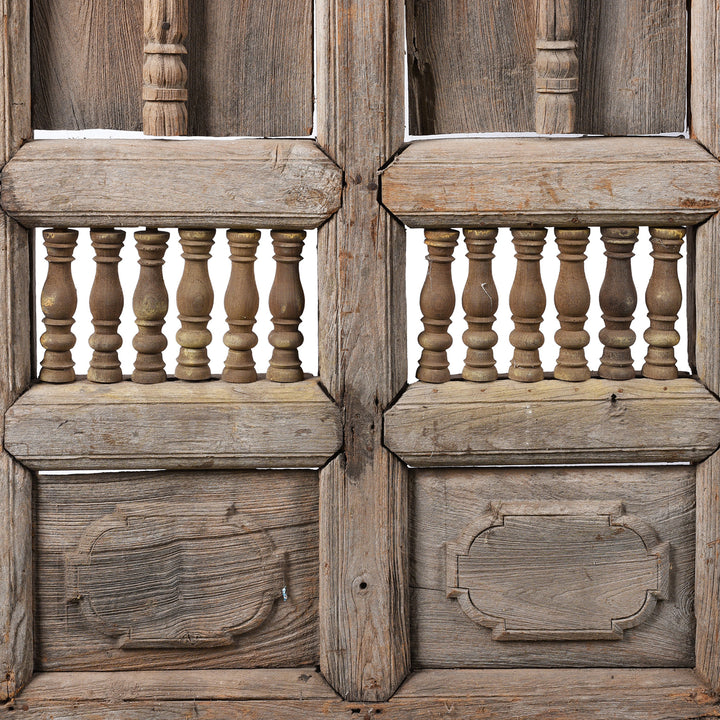 Antique Carved Teak Window Shutter From Hyderabad | Indigo Antiques
