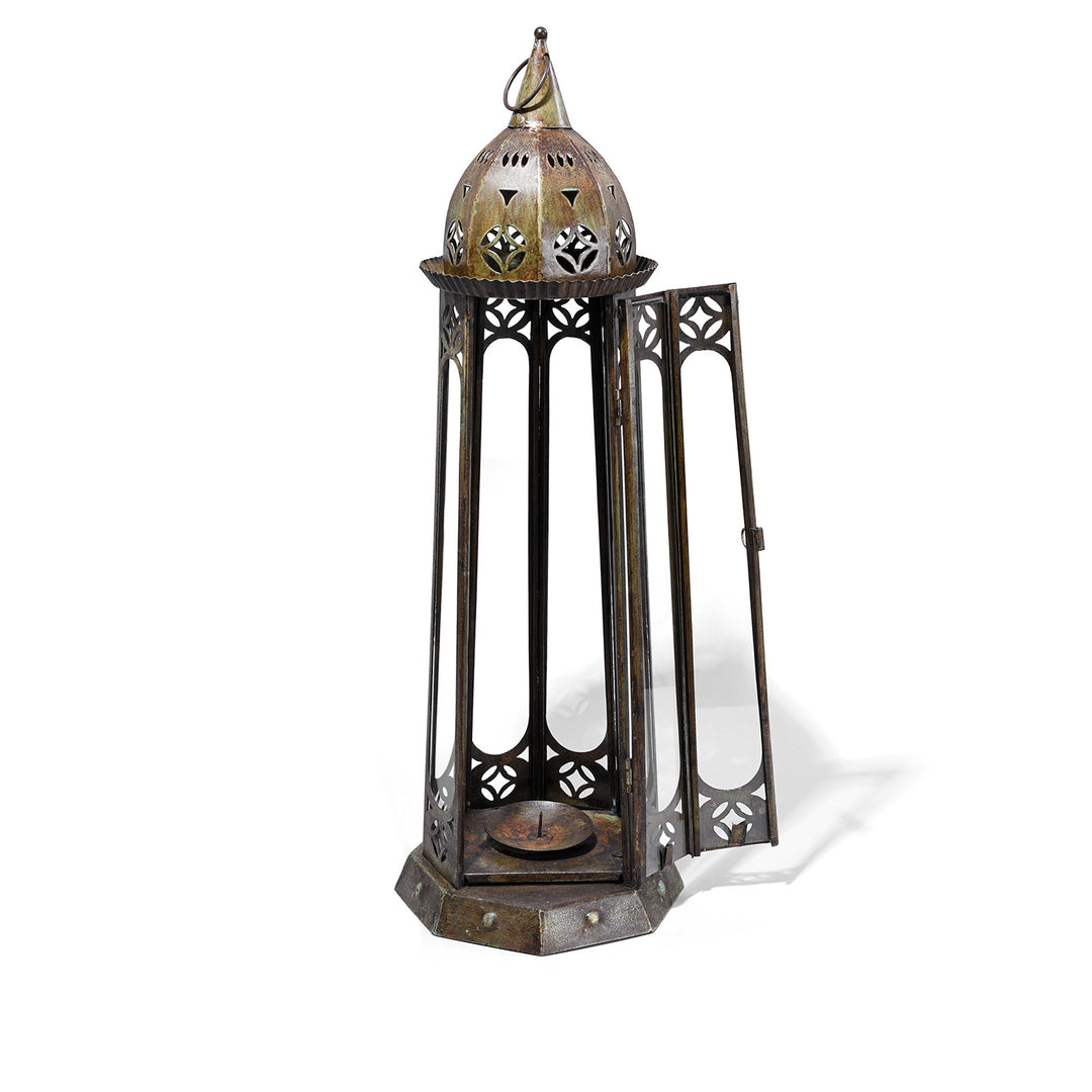 Octagonal Painted Storm Lantern | Indigo Antiques