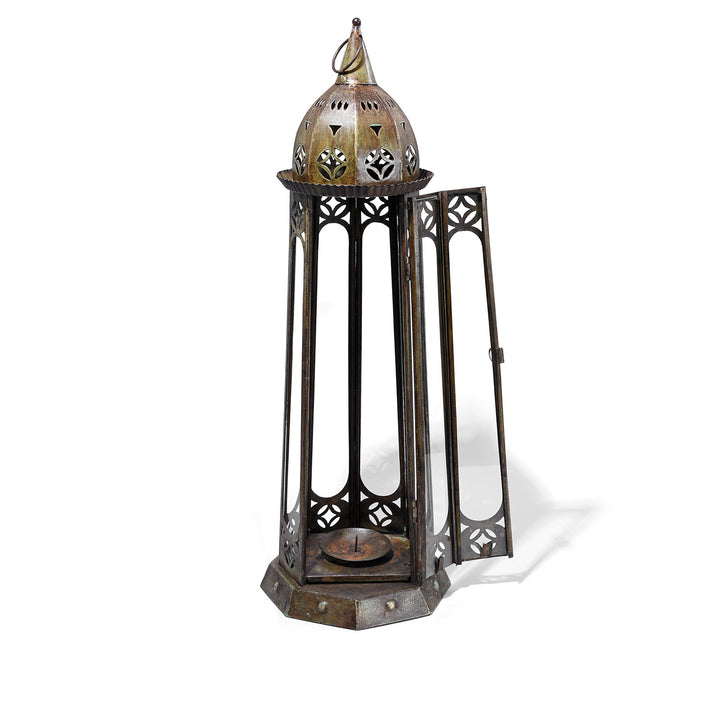 Octagonal Painted Storm Lantern | Indigo Antiques
