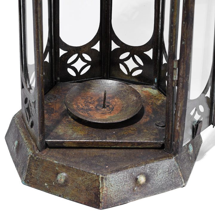Interior Of Octagonal Painted Storm Lantern | Indigo Antiques