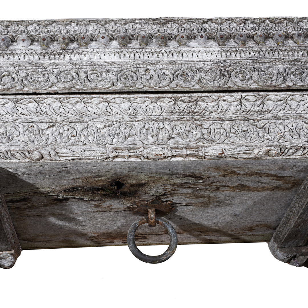 Carving Detail From Carved Rosewood Arch from Haryana | Indigo Aniques