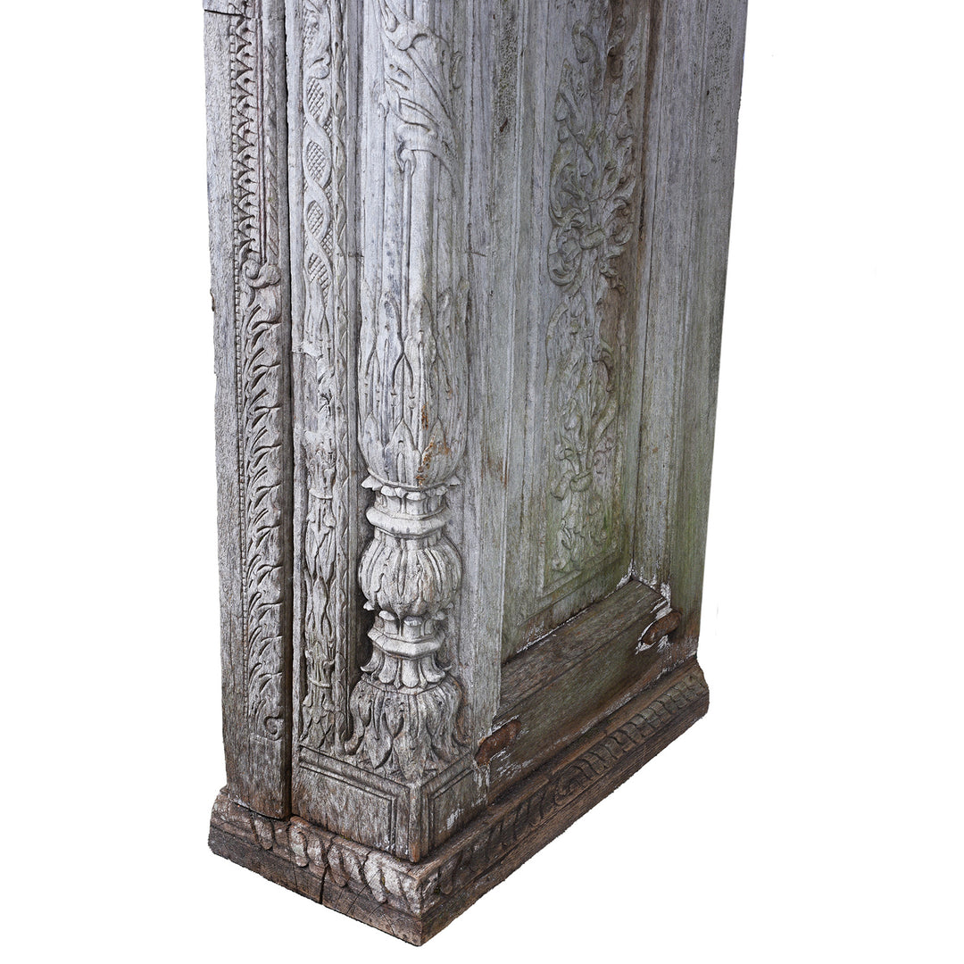 Carving Detail From Carved Rosewood Arch from Haryana | Indigo Aniques