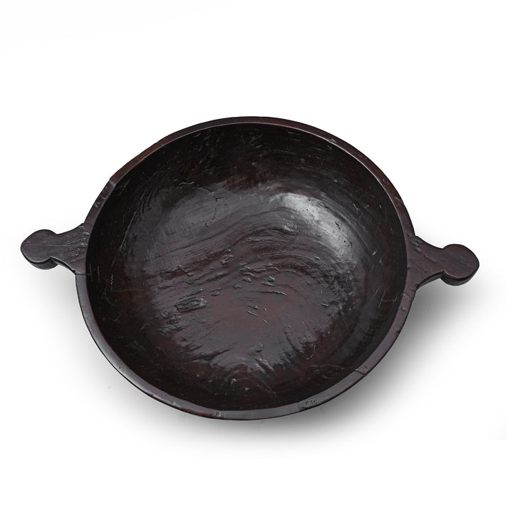 Interior Of Antique Jackfruit Dough Mixing Bowl From Kerala | Indigo Antiques