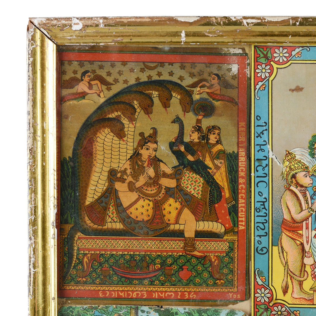 Frame Detail From Gilt Framed Manchester Cotton Chromolithograph | Indigo Antiques