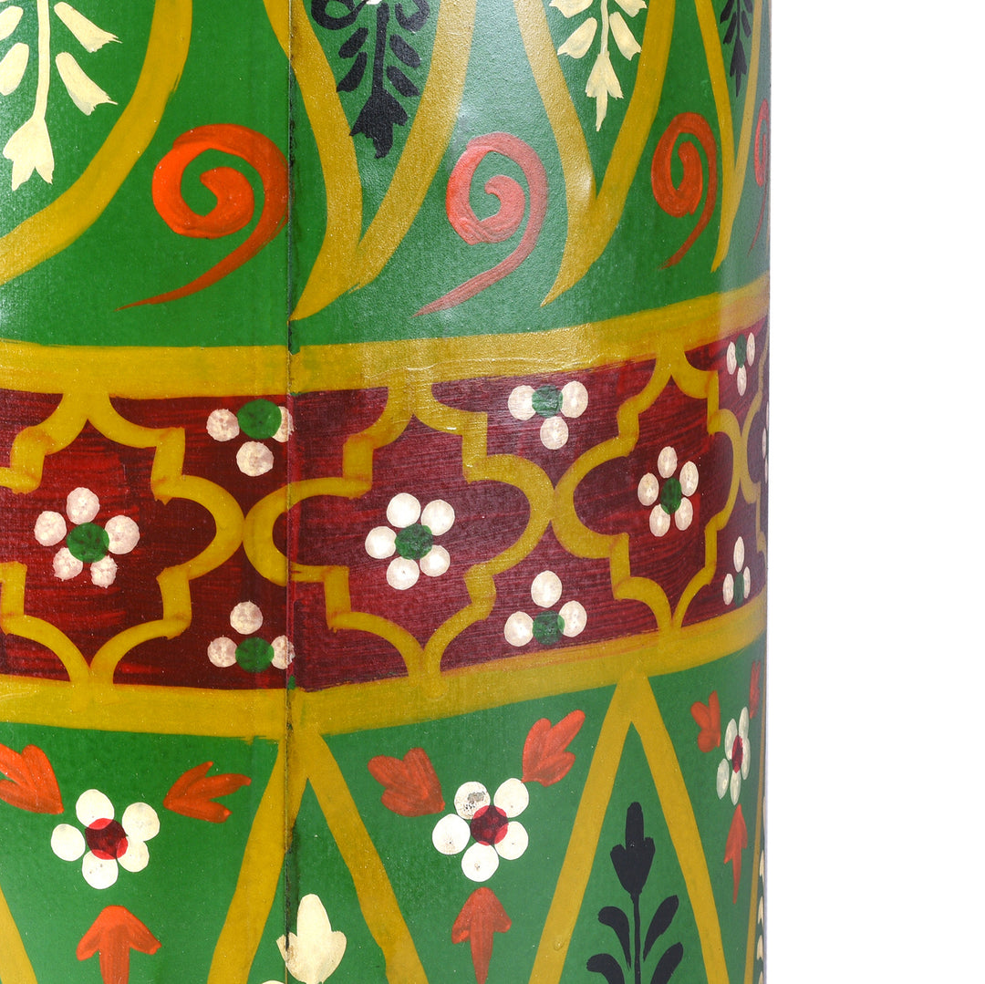 Detail From Green Hand painted Waste Paper Bin / Planter | Indigo Antiques