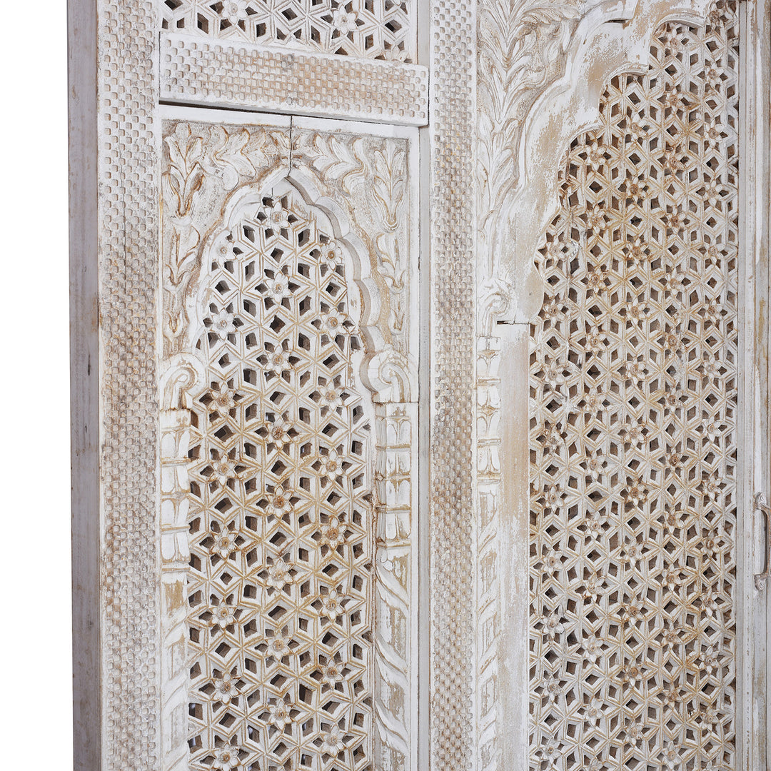Depth Detail From Carved Jali Purdah Screen Mughal Style | INDIGO ANTIQUES