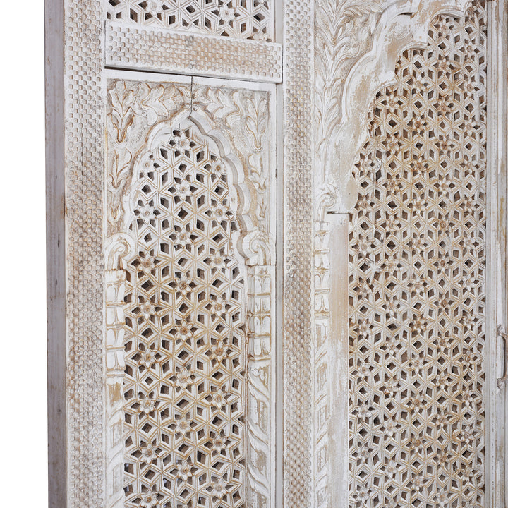Depth Detail From Carved Jali Purdah Screen Mughal Style | INDIGO ANTIQUES