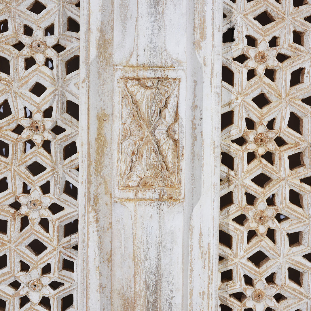 Carving Detail From Carved Jali Purdah Screen Mughal Style | INDIGO ANTIQUES