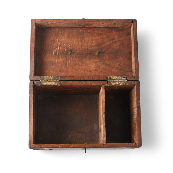 Interior Of Antique Indian Brass Bound Jewellery Box From Rajasthan - 19th Century | Indigo Antiques