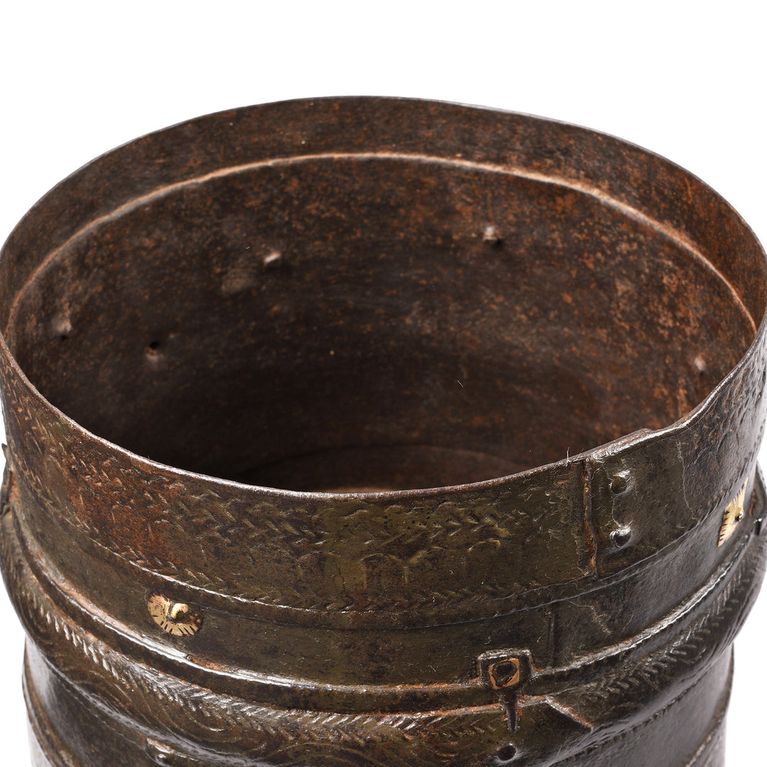 Antique Iron Grain Measure From Kerala | Indigo Antiques
