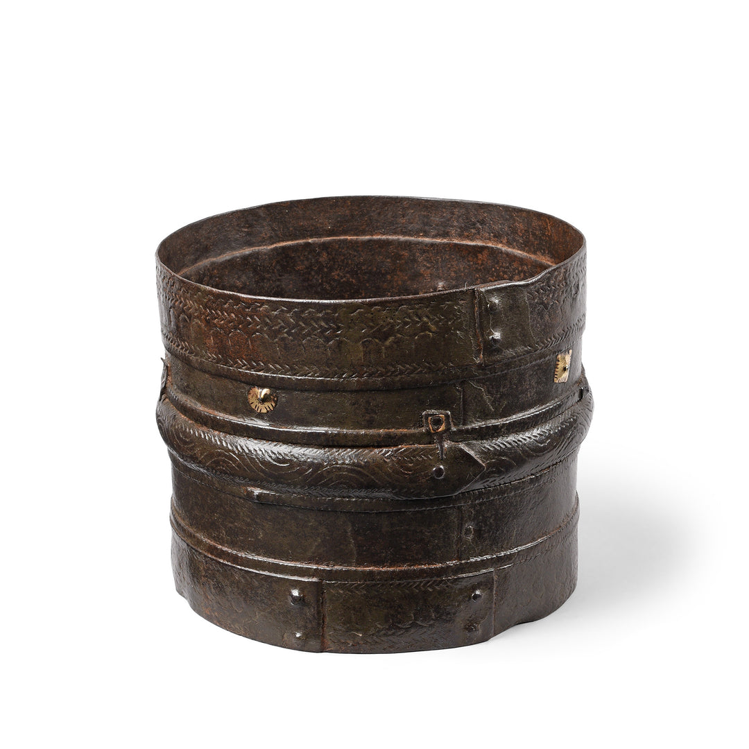 Antique Iron Grain Measure From Kerala | Indigo Antiques