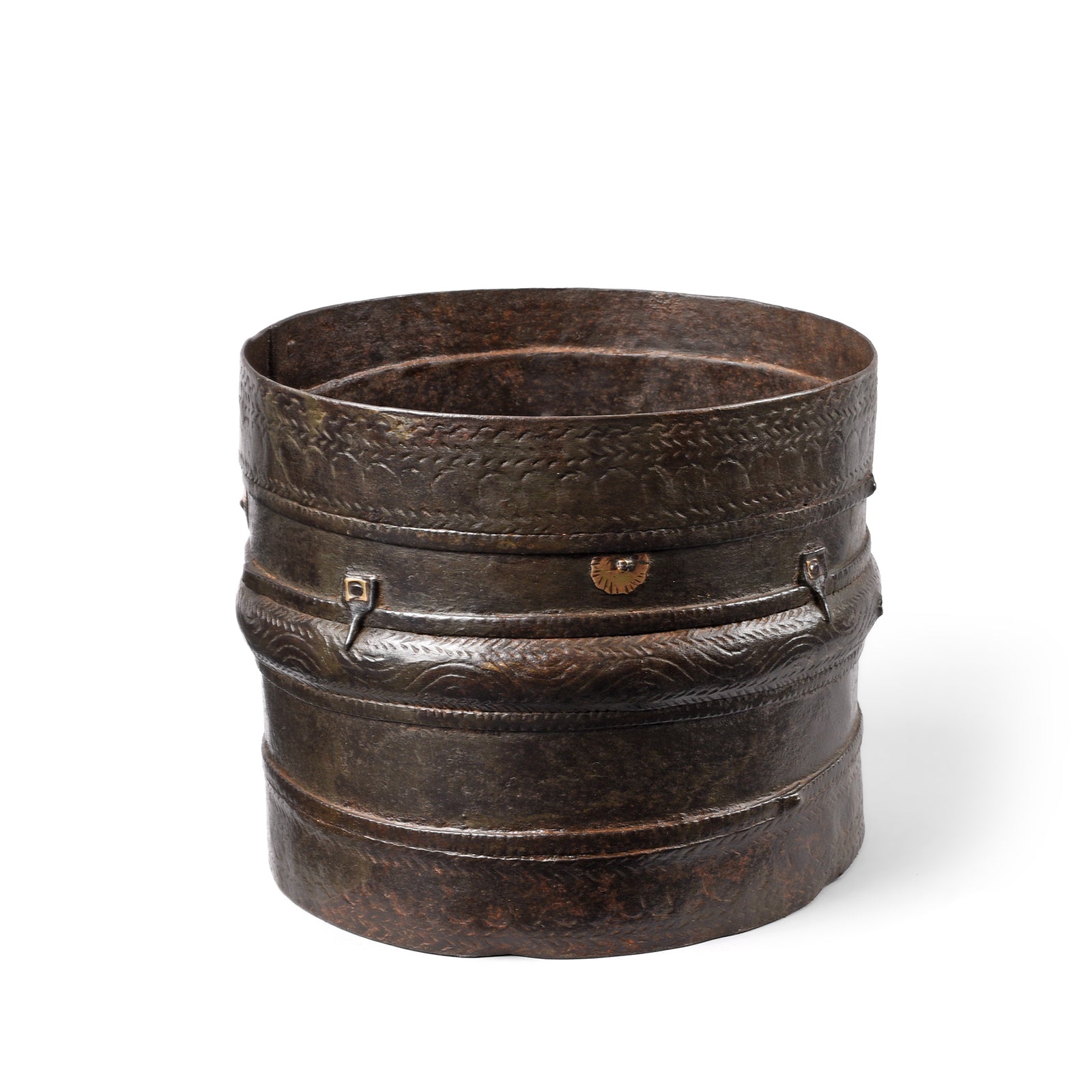 Antique Iron Grain Measure From Kerala | Indigo Antiques