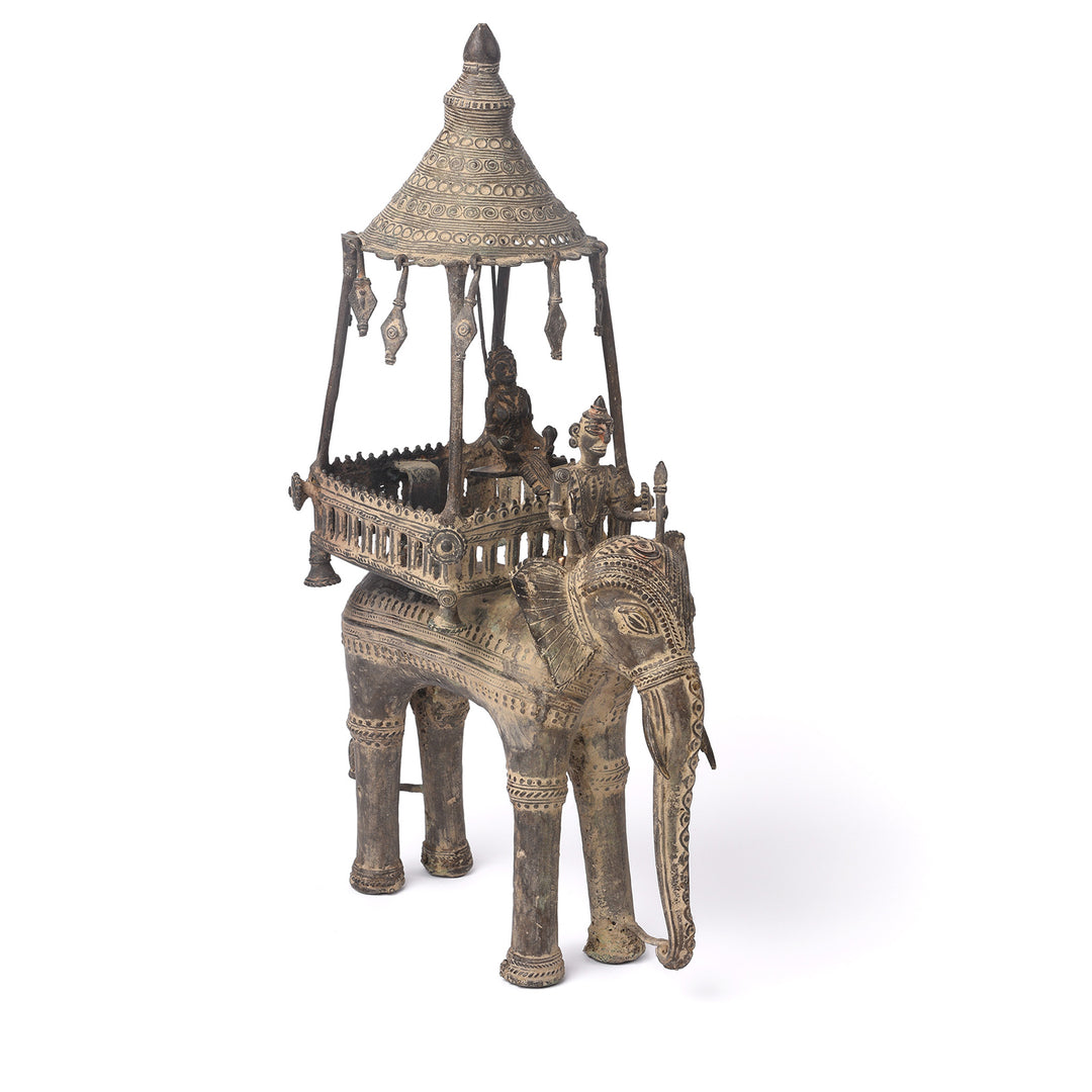 Antique Bastar Danteshwari on an Elephant From Chhattisgarh - Ca 1910 | Indigo Antiques