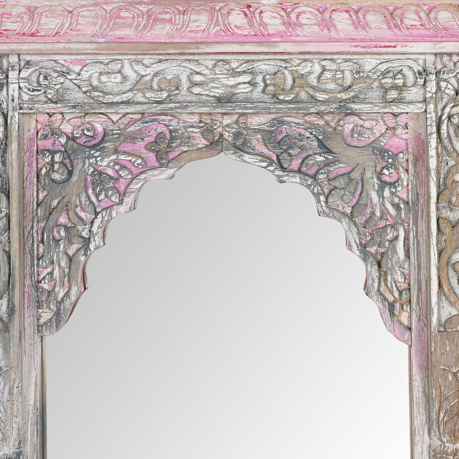 Indian Mango Wood Mihrab Mirror Indian Mango Wood Mihrab Mirror