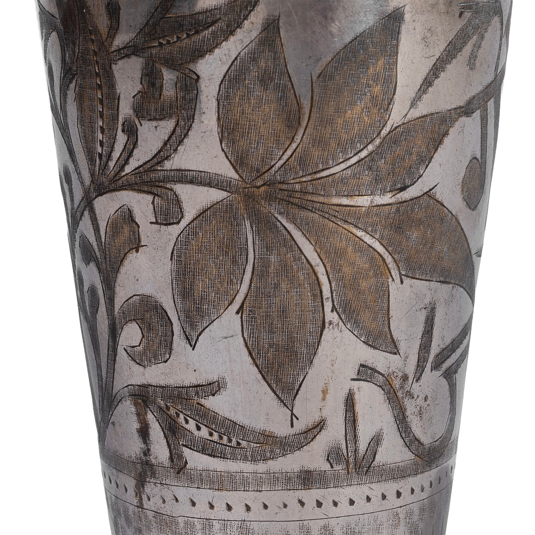 Etching Detail From Option 1 Vintage Lassi Cup from North India