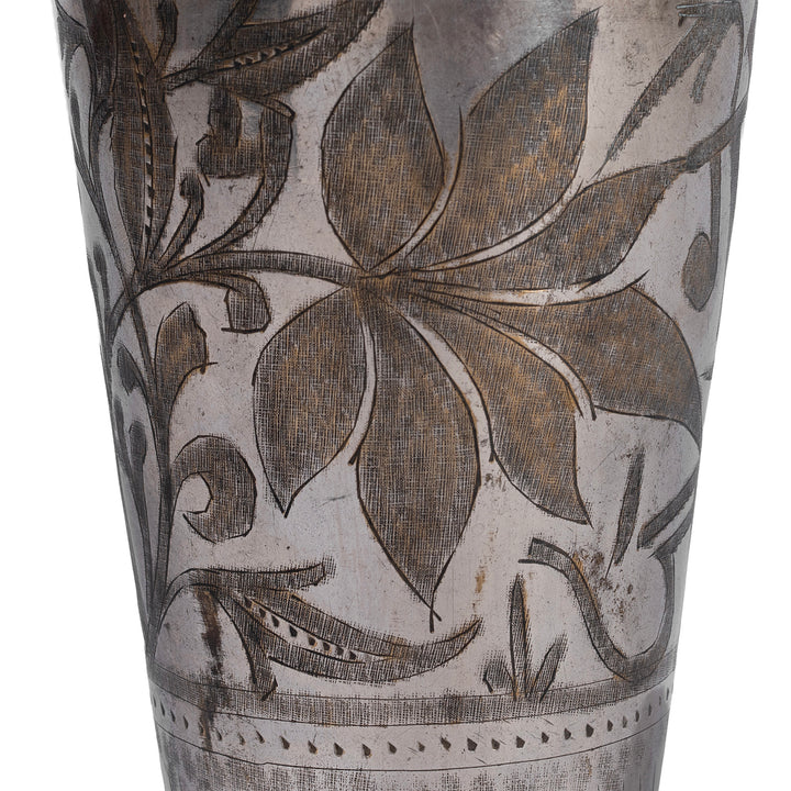 Etching Detail From Option 1 Vintage Lassi Cup from North India
