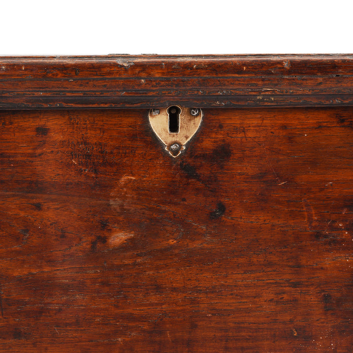 Lock Detail From Brass Bound Teak Chest From Gujarat | Indigo Antiques
