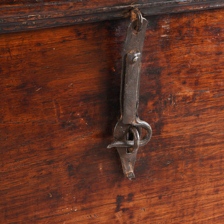 Latch Detail From Brass Bound Teak Chest From Gujarat | Indigo Antiques