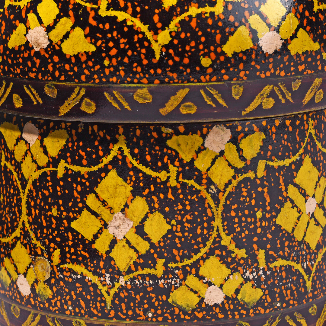 Detail From Vintage Lacquer Pot From Bikaner | Indigo Antiques