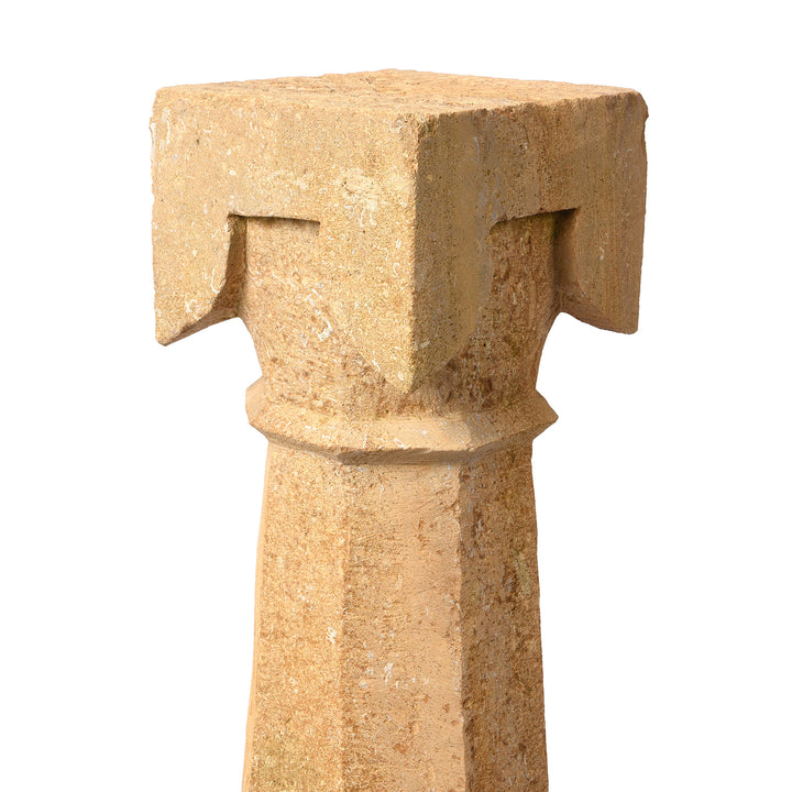 Top Detail From Carved Indian Sandstone Pillar | Indigo Antiques