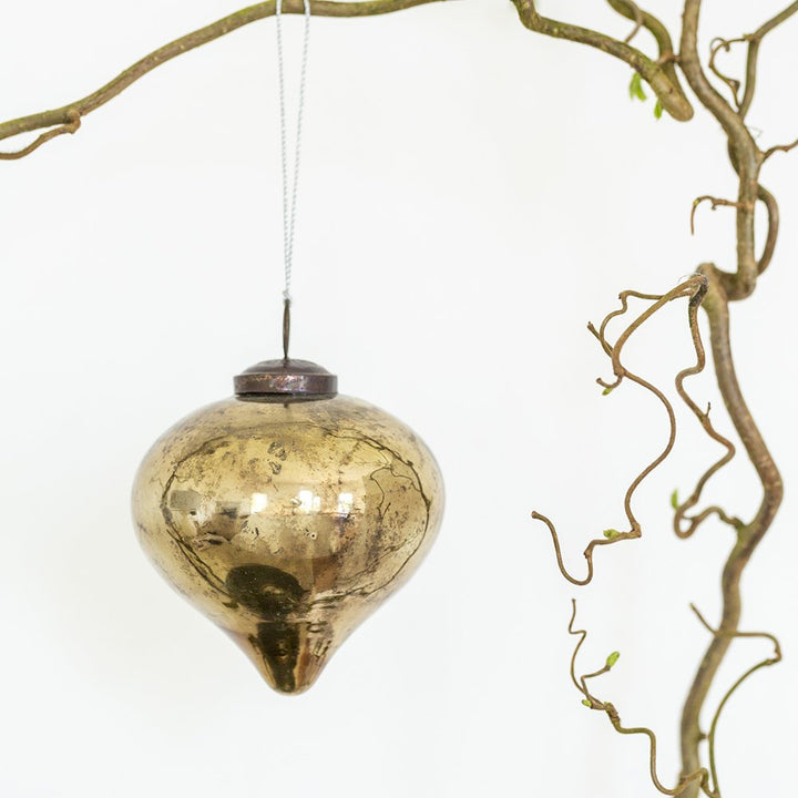 Antiqued Silver & Gold Christmas Baubles