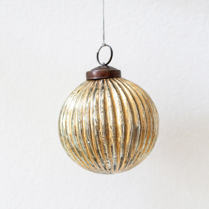 Antiqued Silver & Gold Christmas Baubles