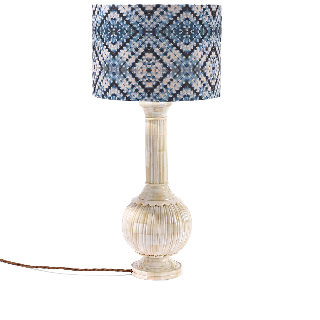 Itajime Diamond Drum Lampshade by Tatie Lou | Indigo Antiques