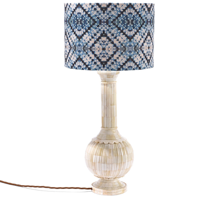 Itajime Diamond Drum Lampshade by Tatie Lou | Indigo Antiques