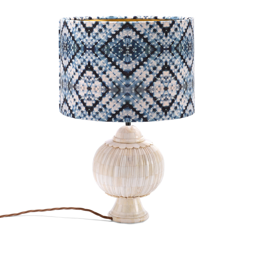 Itajime Diamond Drum Lampshade by Tatie Lou | Indigo Antiques