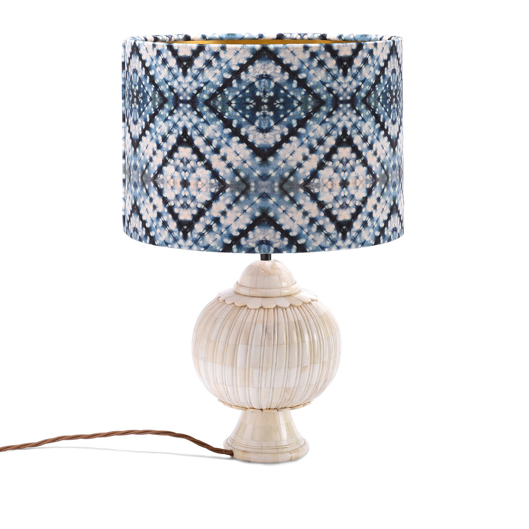 Itajime Diamond Drum Lampshade by Tatie Lou | Indigo Antiques