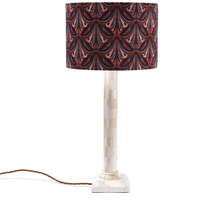 Mumbai Deco Drum Lampshade  - Plum | Indigo Antiques