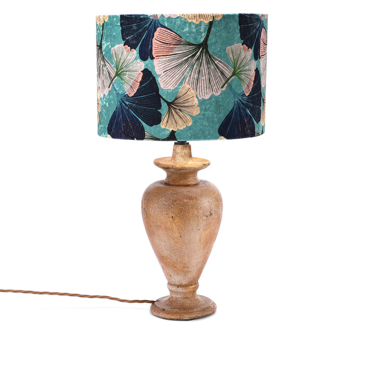 Gingko Drum Lampshade Blue - Various Sizes | Indigo Antiques