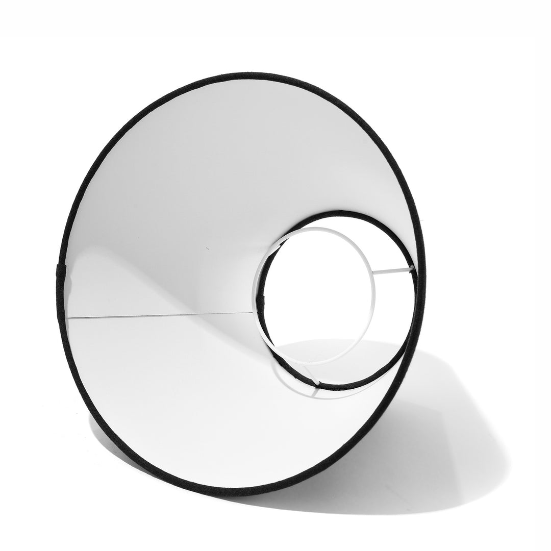 Interior Of Small Handmade Empire Lampshade Black Cotton | Indigo Antiques