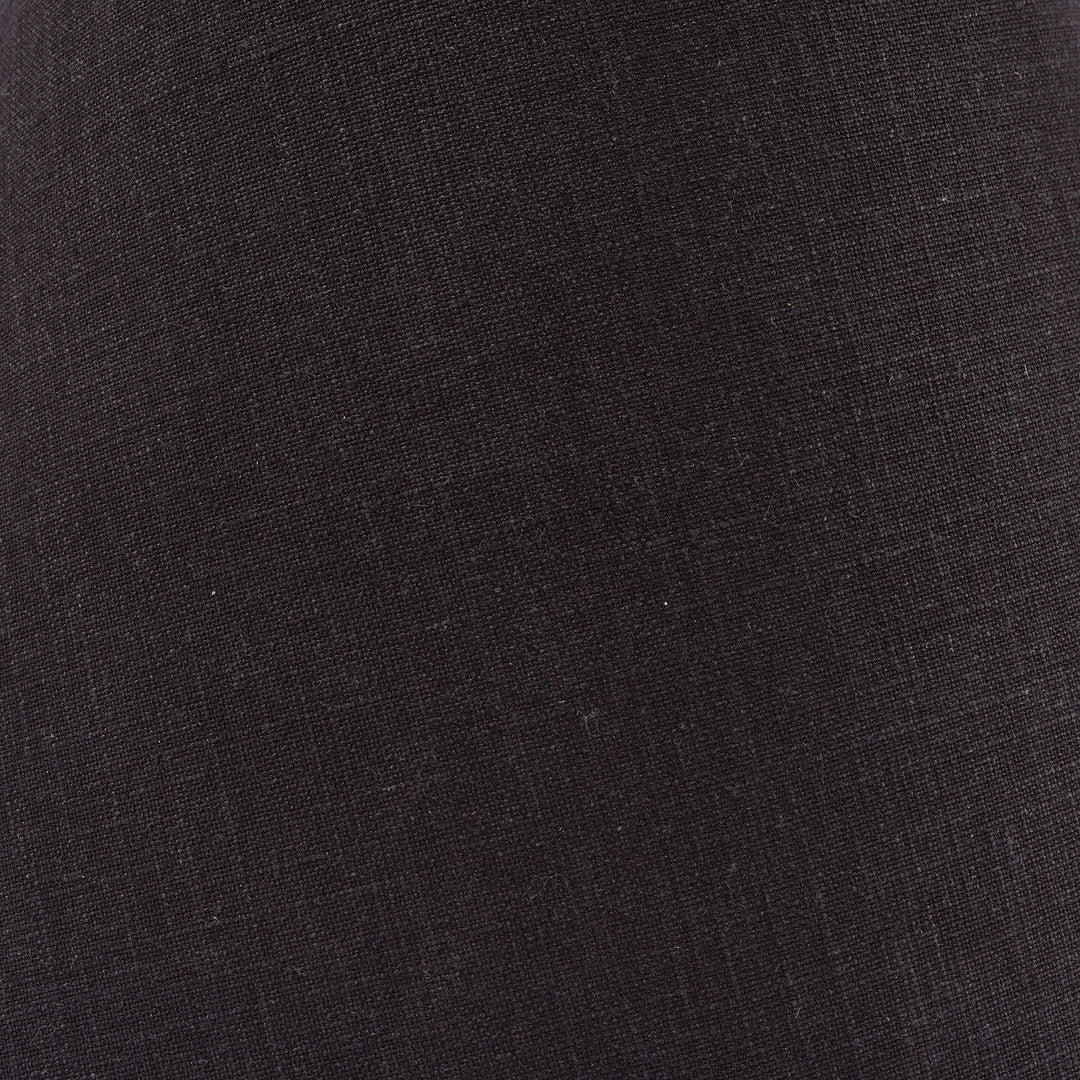 Detail From Small Handmade Empire Lampshade Black Cotton | Indigo Antiques