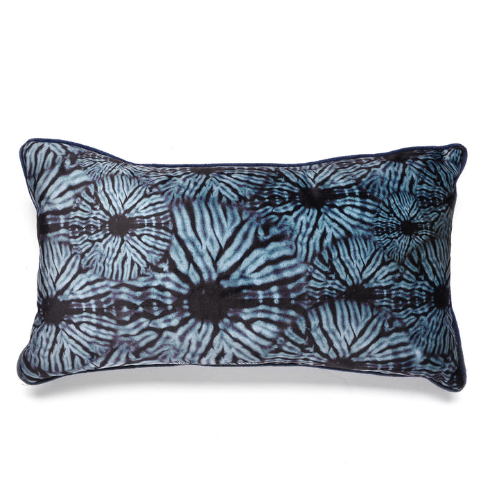 Dark Indigo Itajime Long Cushion With Pad | Indigo Antiques