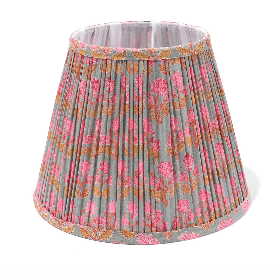 Small Samarkand Pink & Ochre Lampshade | Indigo Antiques