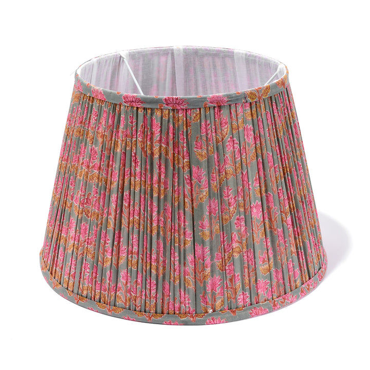 Large Samarkand Pink & Ochre Lampshade | Indigo Antiques