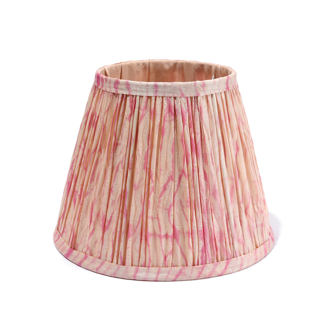 Small Samarkand Pink Shibori Silk Lampshade | Indigo Antiques 