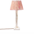 Tall Bone Inlay Pillar Table Lamp